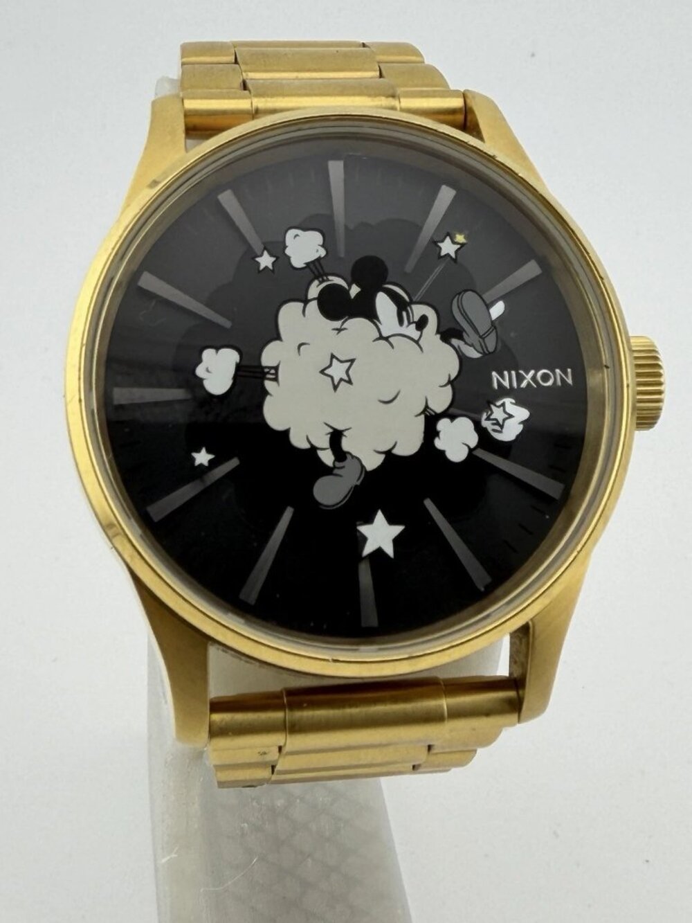 Disney x Nixon Mickey Gold Tone Men’sWatch The Sentry SS Quartz 90th Anniversary